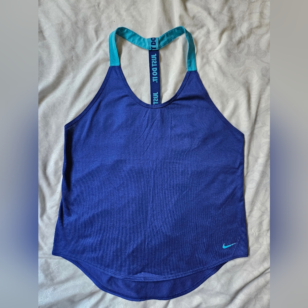 Nike Dri-FIT Racerback Tank - Dark Blue - Size M